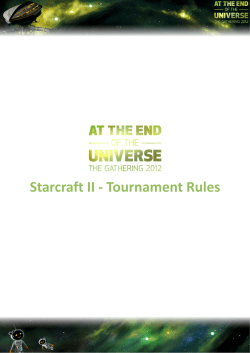 The Gathering 2012 - SC2 - Regler