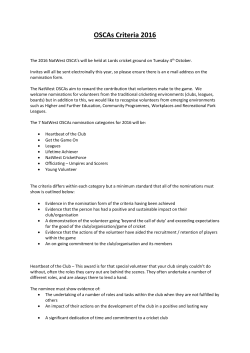 OSCAs Criteria 2016 - Lancashire Cricket Board