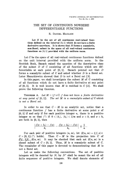the set of continuous nowhere differentiable functions