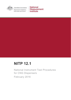 National instruement test procedures for CNG dispensers