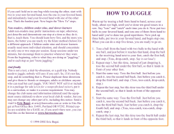 HOW TO JUGGLE
