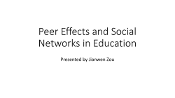 Peer Effects and Social Networks in Education