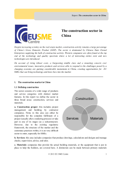 The construction sector in China