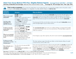 State Farm Group Medical PPO Plan: Eligible Retired Agents