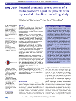 Potential economic consequences of a cardioprotective agent for