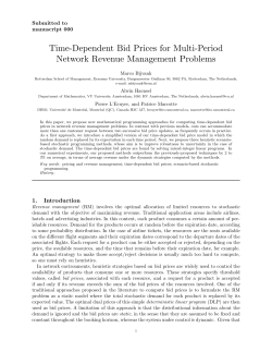Time-Dependent Bid Prices for Multi