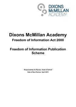 Freedom of Information Publication Scheme