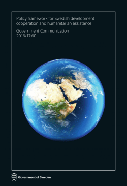 Policy framework for Swedish development cooperation and
