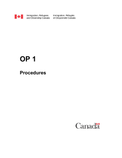 OP 1 - Citoyennet&eacute; et Immigration Canada