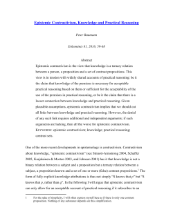 Epistemic Contrastivism, Knowledge and Practical Reasoning