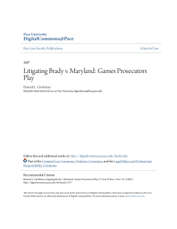 Litigating Brady v. Maryland: Games