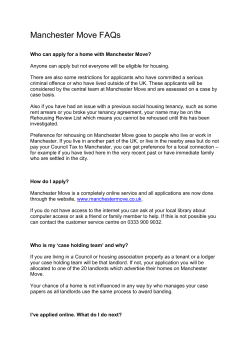 Manchester Move FAQs - Southway Housing Trust