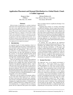 Application Placement and Demand Distribution in a Global Elastic