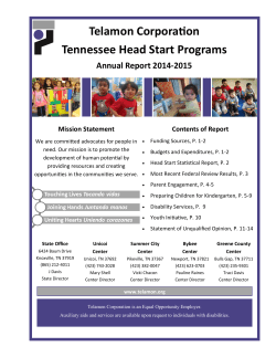 Telamon Corporation Tennessee Head Start Programs