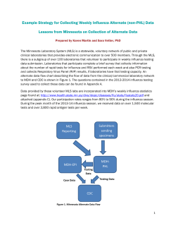Example Strategy for Collecting Weekly Influenza Alternate (non