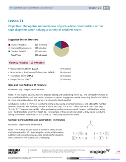 Grade 1 Mathematics Module 4, Topic E, Lesson 21