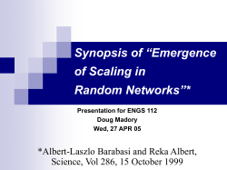 Emergence of Scaling in Random Networks
