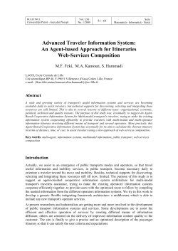 Advanced Traveler Information System: An Agent