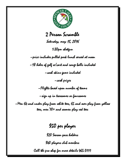 2 Person Scramble $50 per player