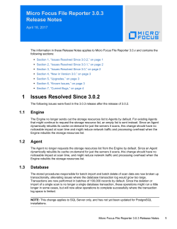 Micro Focus File Reporter 3.0.3 Release Notes