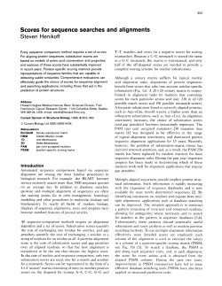 Scores for sequence searches and alignments Steven