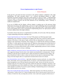 Process Implementation in Agile Projects
