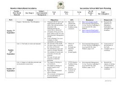 Newton International Academy Secondary School Mid Term