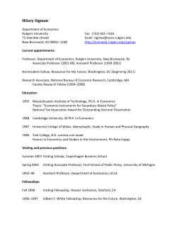 CV - Resources for the Future