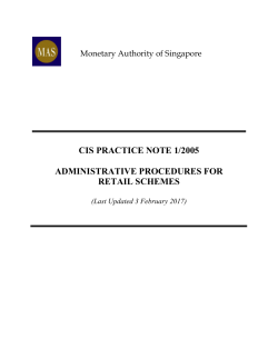 cis practice note 1/2005 administrative procedures for retail schemes