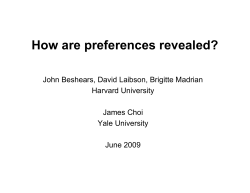 How are preferences revealed?