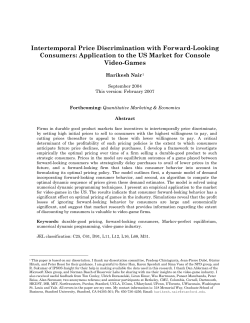Intertemporal Price Discrimination with Forward