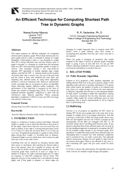 An Efficient Technique for Computing Shortest Path Tree in Dynamic