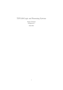 TDT4136 Logic and Reasoning Systems