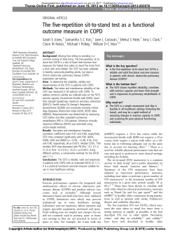 The five-repetition sit-to-stand test as a functional outcome measure