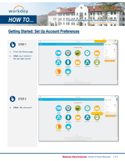 Getting Started: Set Up Account Preferences