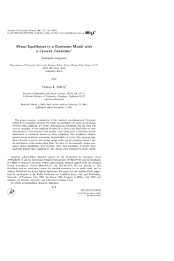 Mixed Strategy Equilibrium in a Downsian Model with a Favored