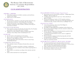 Lunch Committees - Moorestown Rotary