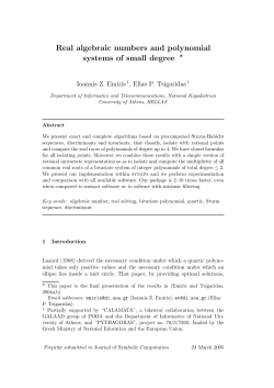 Real algebraic numbers and polynomial systems of small degree ⋆