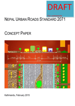 NURS: Nepal Urban Roads Standard 2071