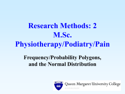 Frequency/Probability Polygons, and the Normal Distribution