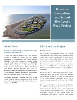 Newsletter - Kivalina Road Project