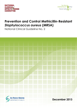 Prevention and Control Methicillin-Resistant Staphylococcus aureus