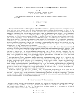 Introduction to Phase Transitions in Random - ENS-phys