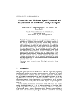 Extensible Java EE-Based Agent Framework and Its Application on