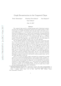 Graph Reconstruction in the Congested Clique