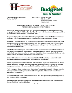 FOR IMMEDIATE RELEASE: CONTACT: Peter G. Mathon October