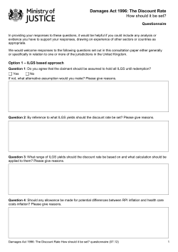 Damages Act 1996: The Discount Rate. How should it be set