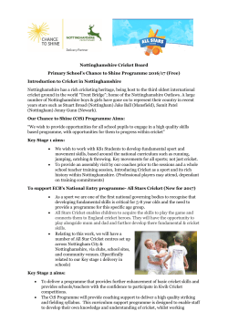 Nottinghamshire Cricket Board Primary School`s Chance