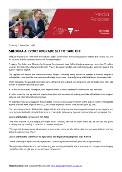 mildura airport upgrade set to take off