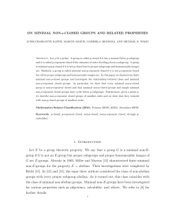 On Minimal Non-p-closed Groups and Related Properties